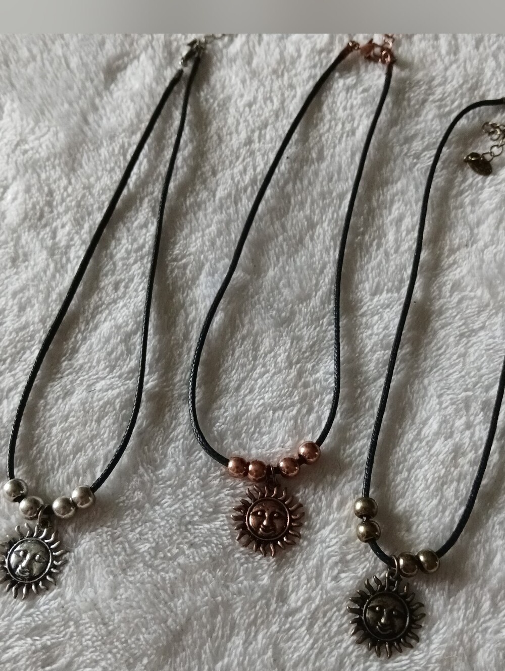 Sunburst Face Pendant Necklace in Copper, Silver or Bronze YOU CHOOSE 🌞